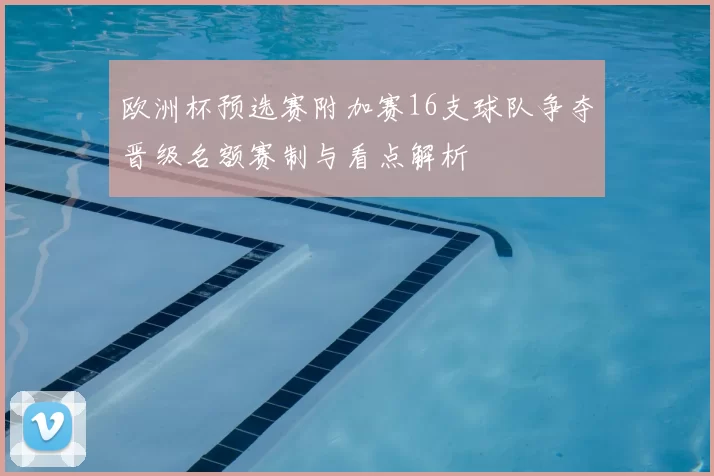 欧洲杯预选赛附加赛16支球队争夺晋级名额赛制与看点解析